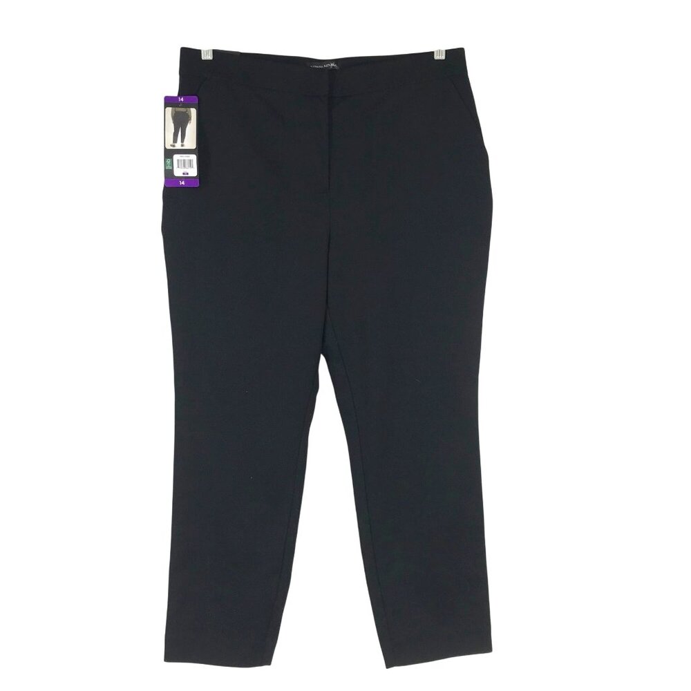 BANANA REPUBLIC - WOMEN'S 14 -  BLACK RAYON BLEND PONTE DRESS PANTS